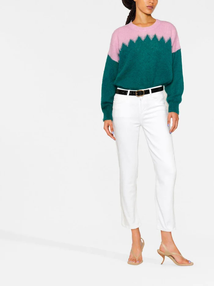 Manny Zig-zag round neck jumper
