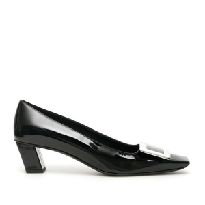 Metal Buckle Pumps Black