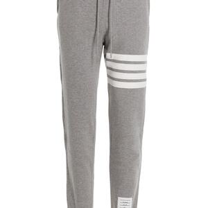 4-bar-detailed cotton joggers