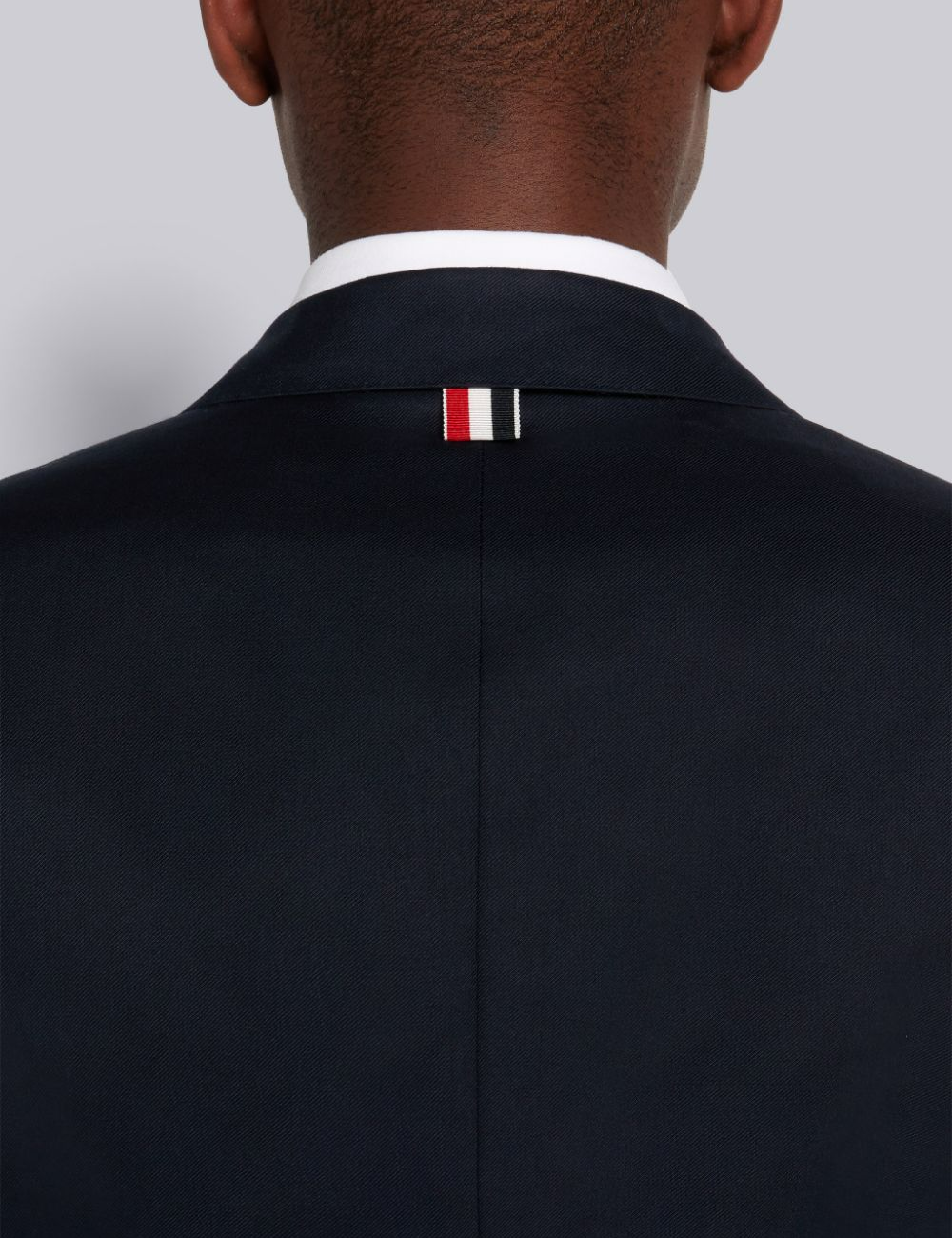 NAVY COTTON SUITING ENGINEERED 4-BAR CLASSIC JACKET