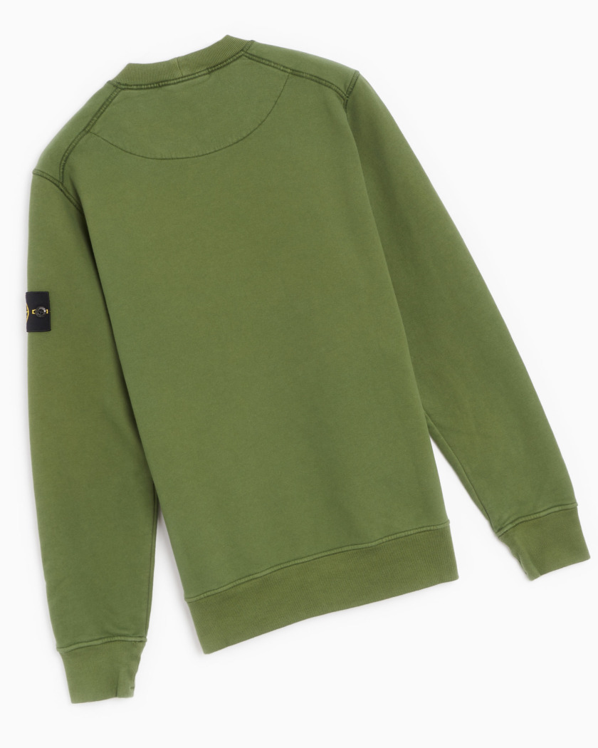 Garment Dying Badge Sweatshirt Olive