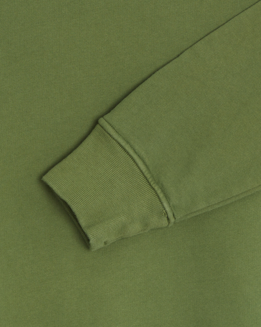 Garment Dying Badge Sweatshirt Olive