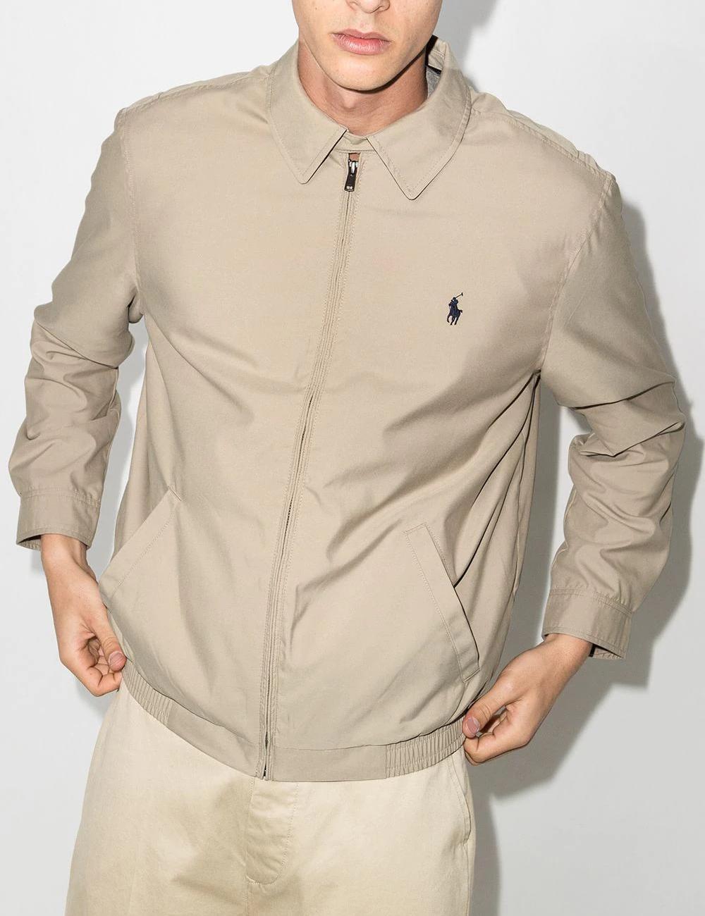 Logo Embroidered Microfiber Biswing Windbreaker 