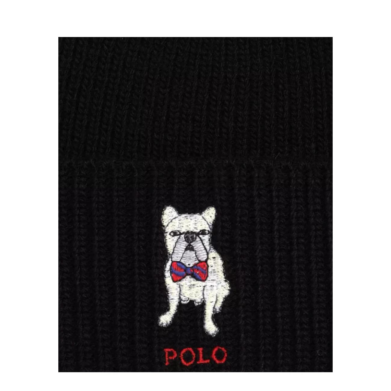 French Bulldog Embroidered Wool Beanie 