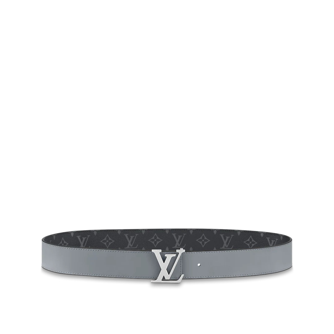LV INITIALS 40MM REVERSIBLE BELT - Grey