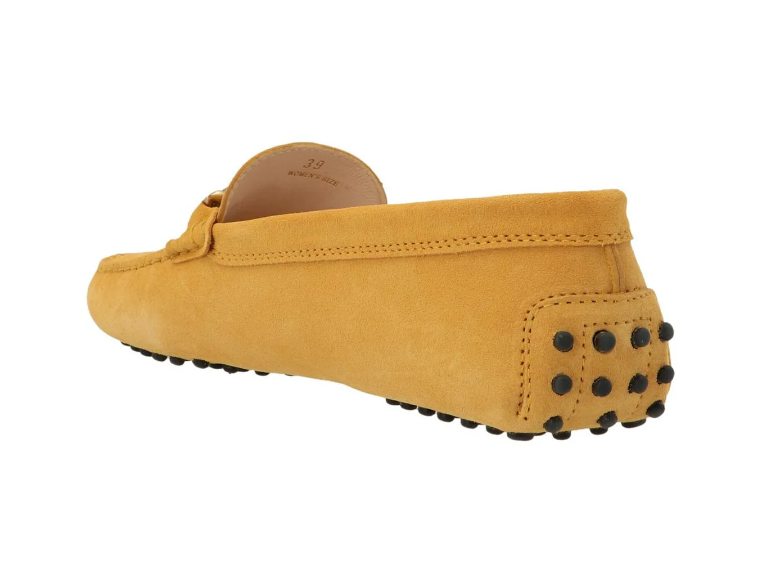 Tod's Gommino Suede Driving Shoes Yellow