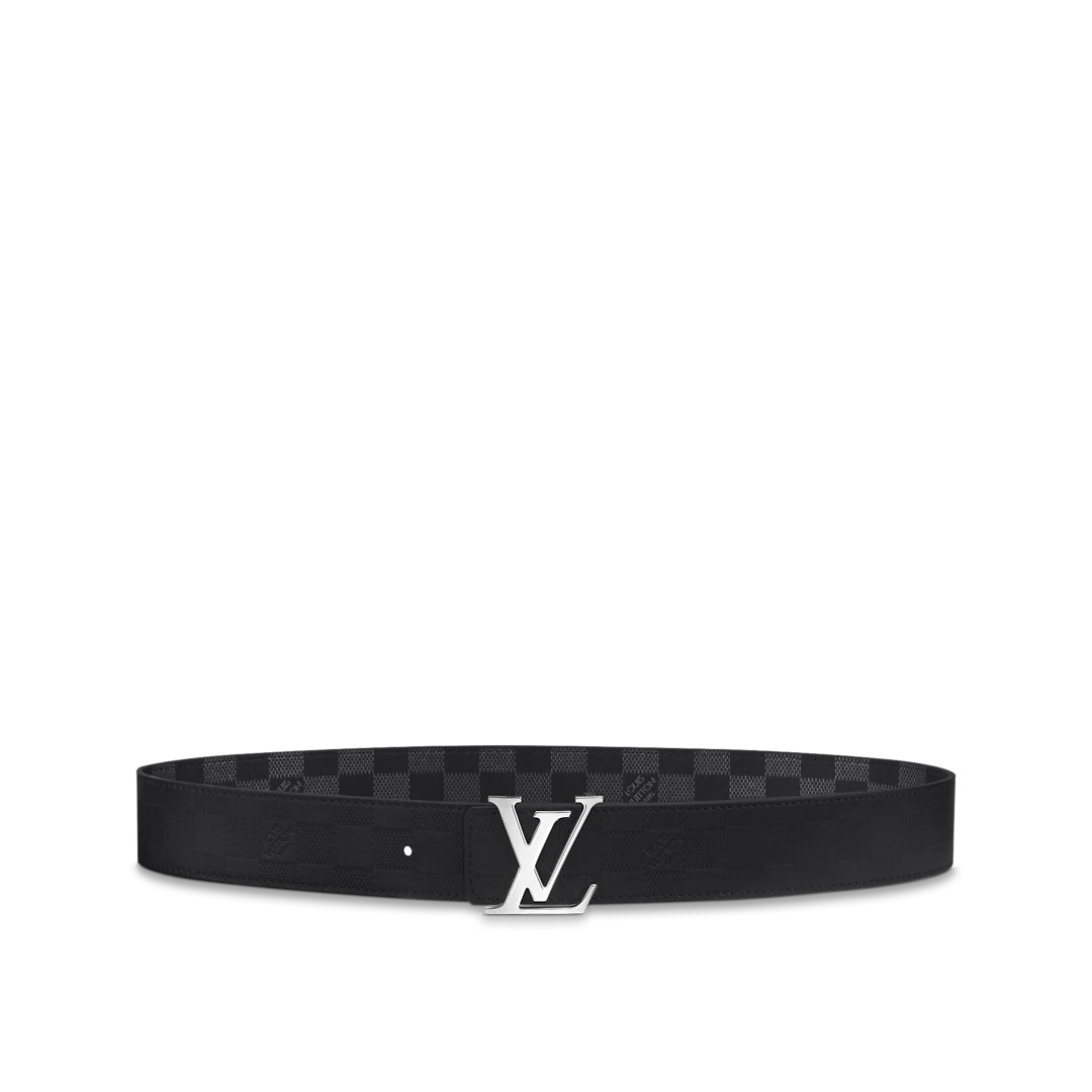 LV INITIALES 40MM REVERSIBLE BELT - Black Damier 