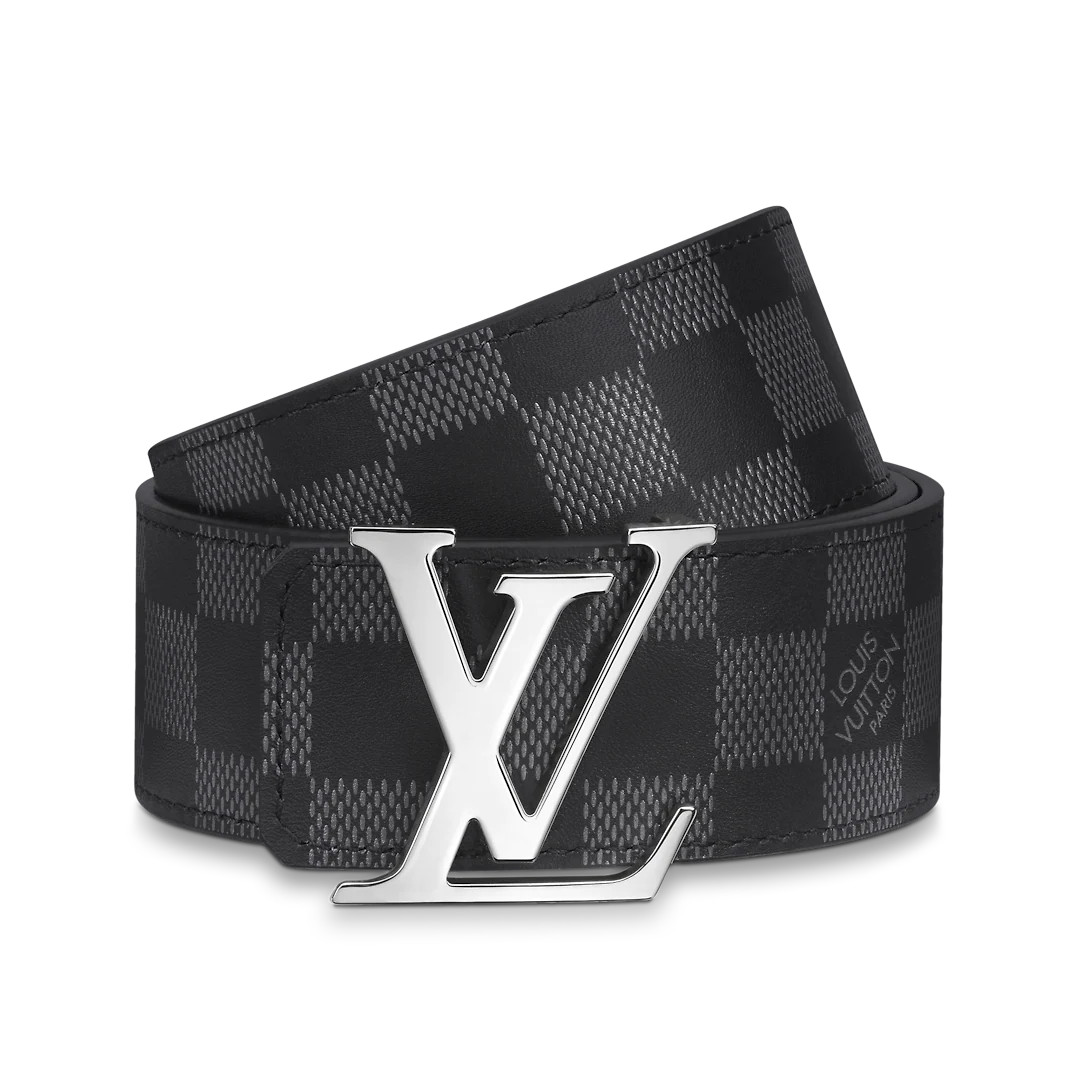 LV INITIALES 40MM REVERSIBLE BELT - Black Damier 