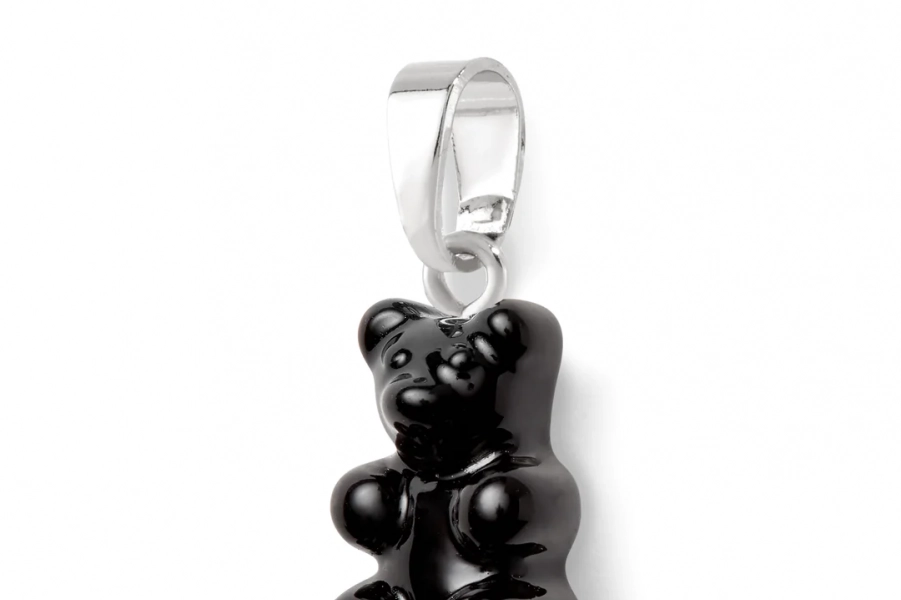 Nostalgia bear - Black - Silver plated Classic connector