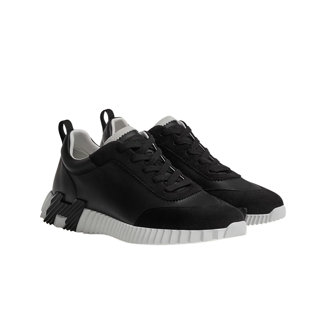 Hermes Bouncing Sneakers Calfskin Suede Goatskin & Noir