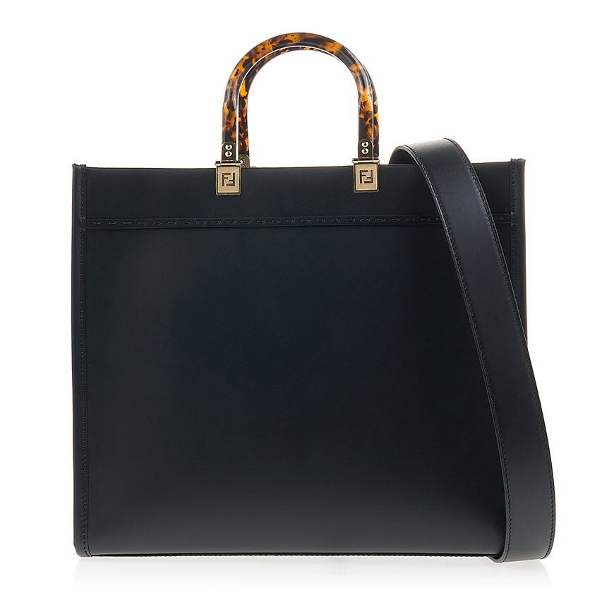 Fendi Sunshine Medium Black leather shopper