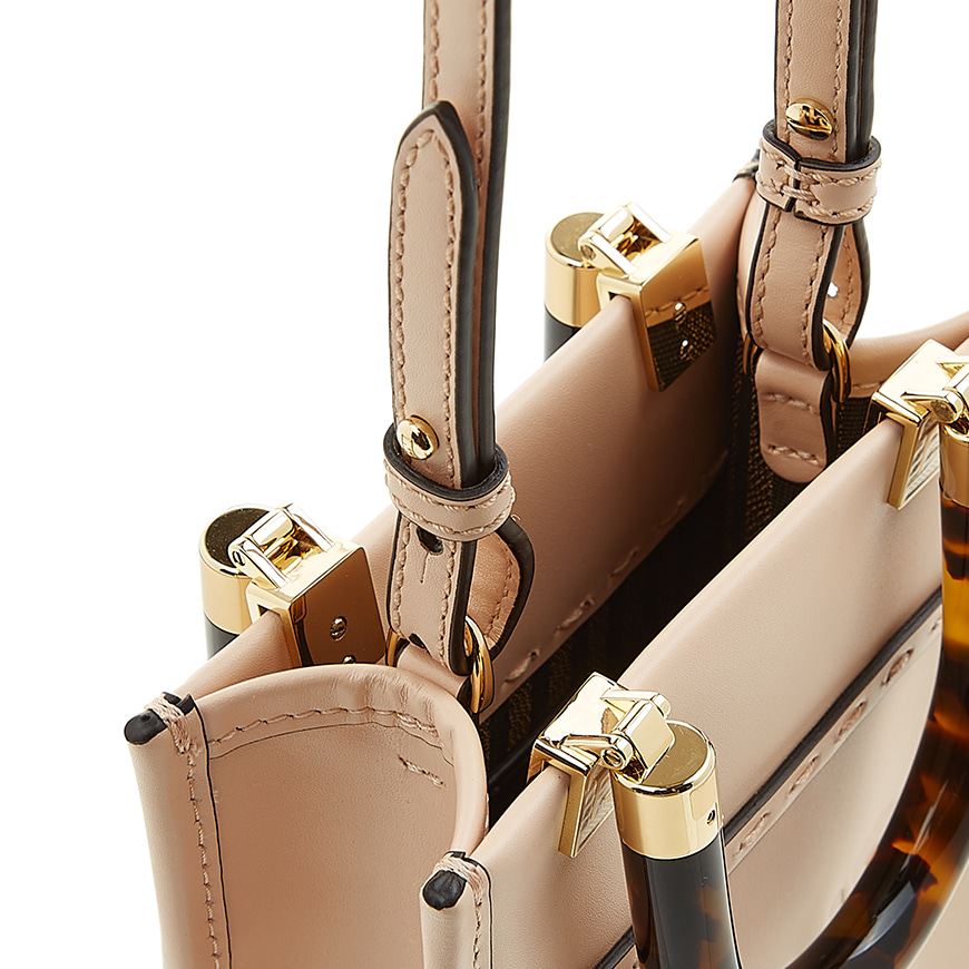 Mini Sunshine Shopper Pale pink leather mini bag