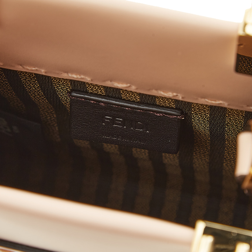 Mini Sunshine Shopper Pale pink leather mini bag