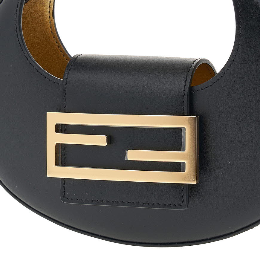 Fendi Cookie Black leather mini bag