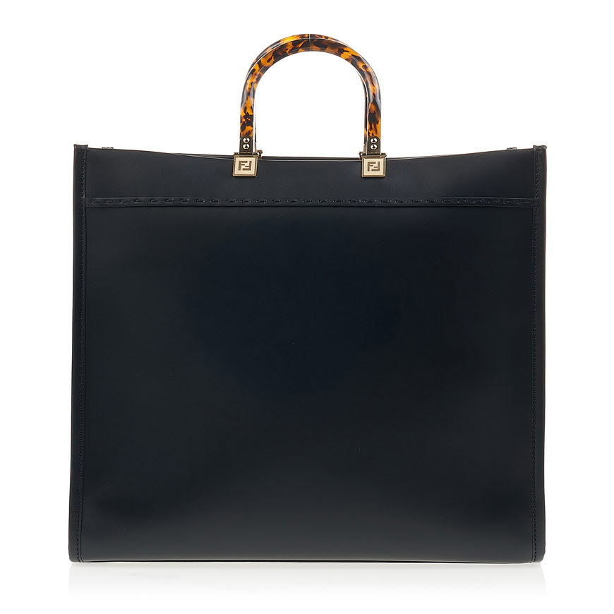 Large Fendi Sunshine Black leather shopper