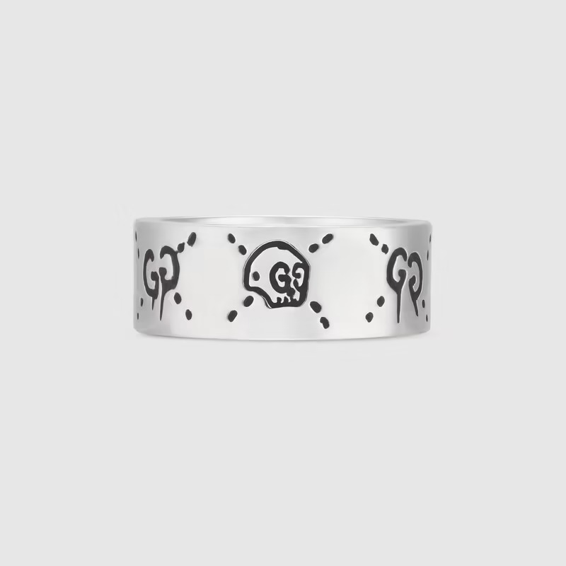 GucciGhost skull ring in silver