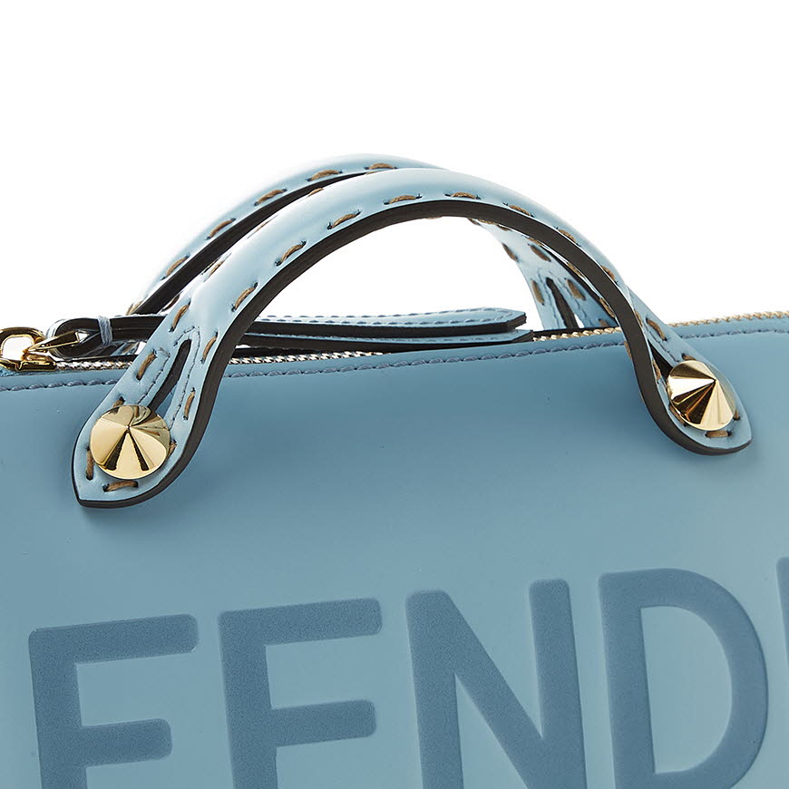 By The Way Mini Light blue leather small Boston bag