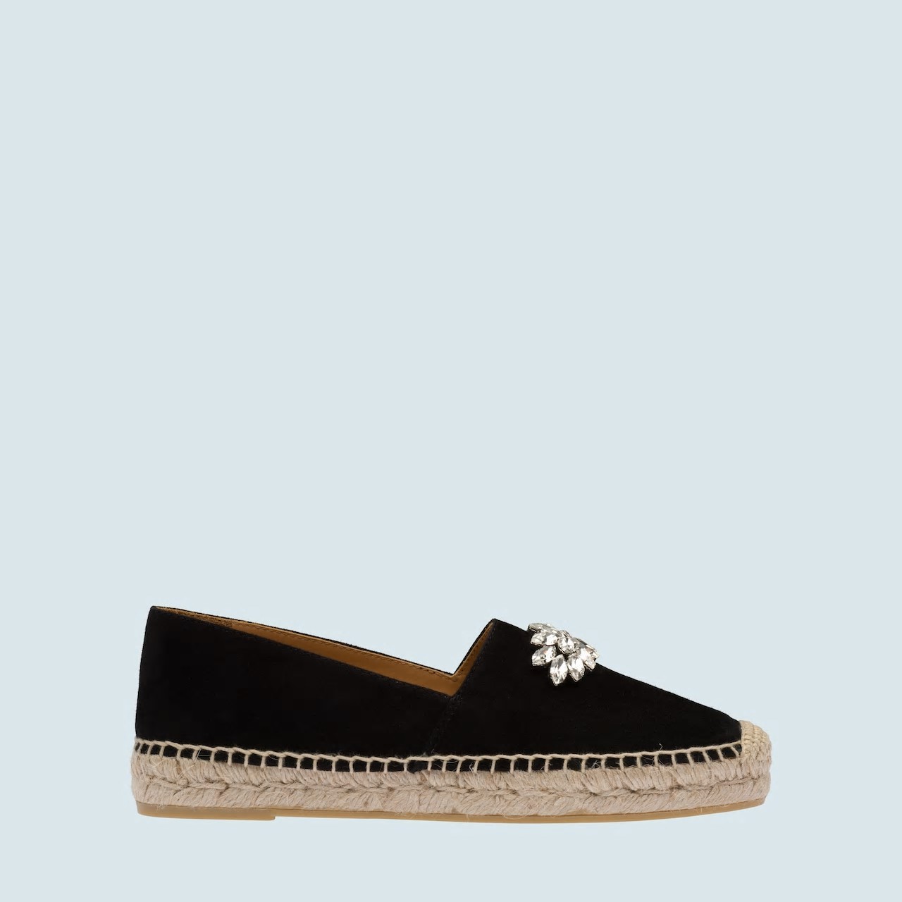 Women's Black Suede Espadrilles