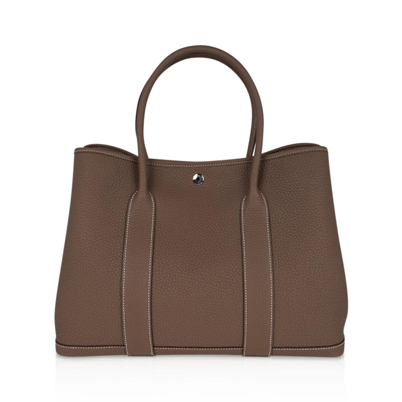 Hermes Garden Party 30 Bag Negonda & Palladium Etoupe