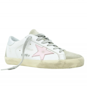 GOLDEN GOOSE WHITE LEATHER SUPERSTAR SNEAKERS