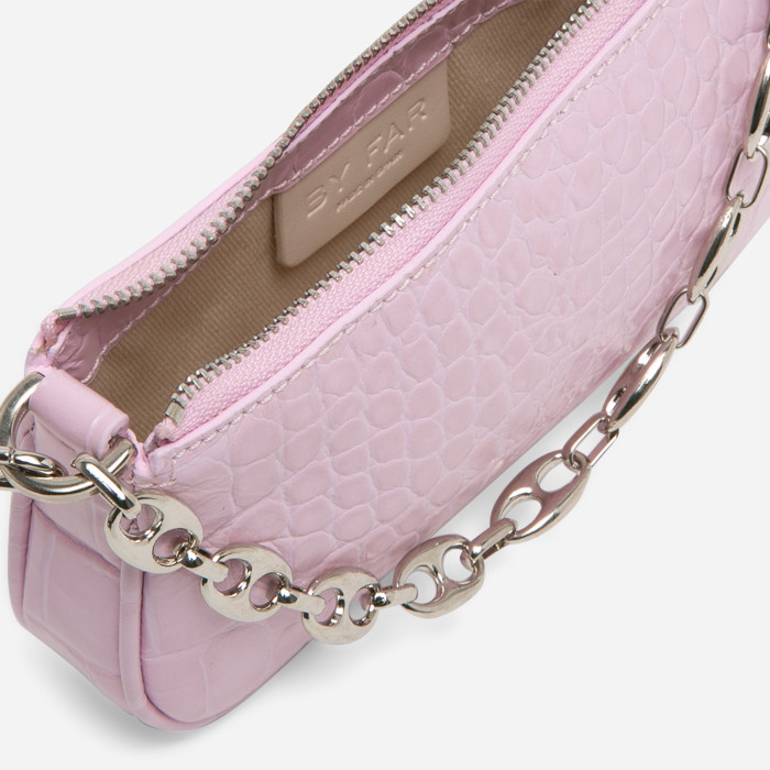 Mini Rachel Pink Croco Leather