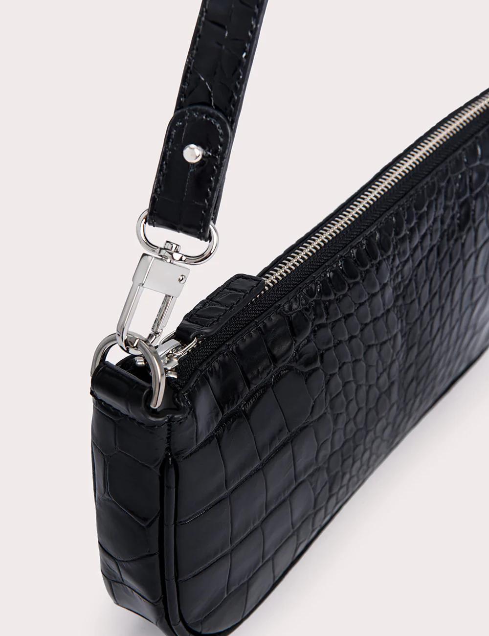 Rachel Dark Green Croco Leather 