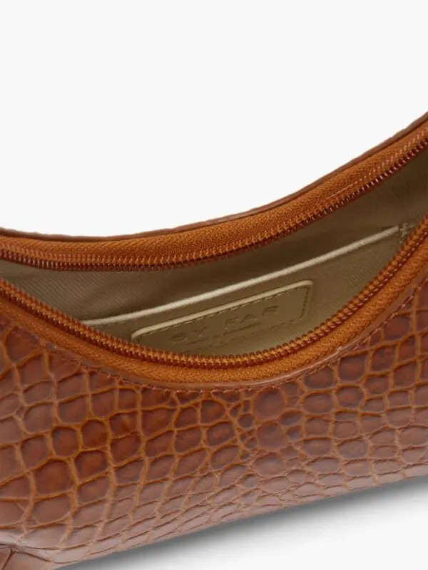 Baby Amber Tan Croco Leather