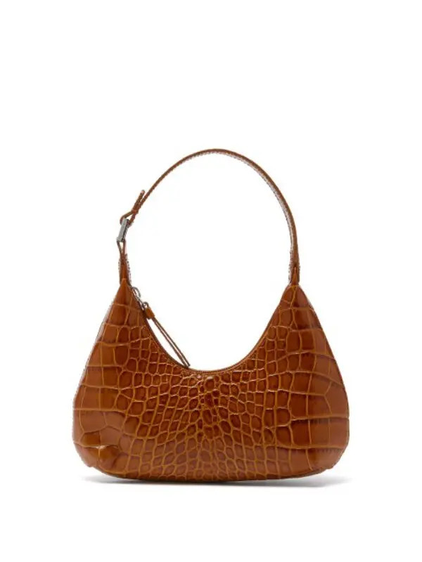 Baby Amber Tan Croco Leather