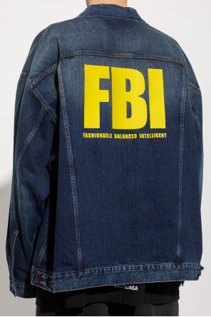 FBI logo denim jacket