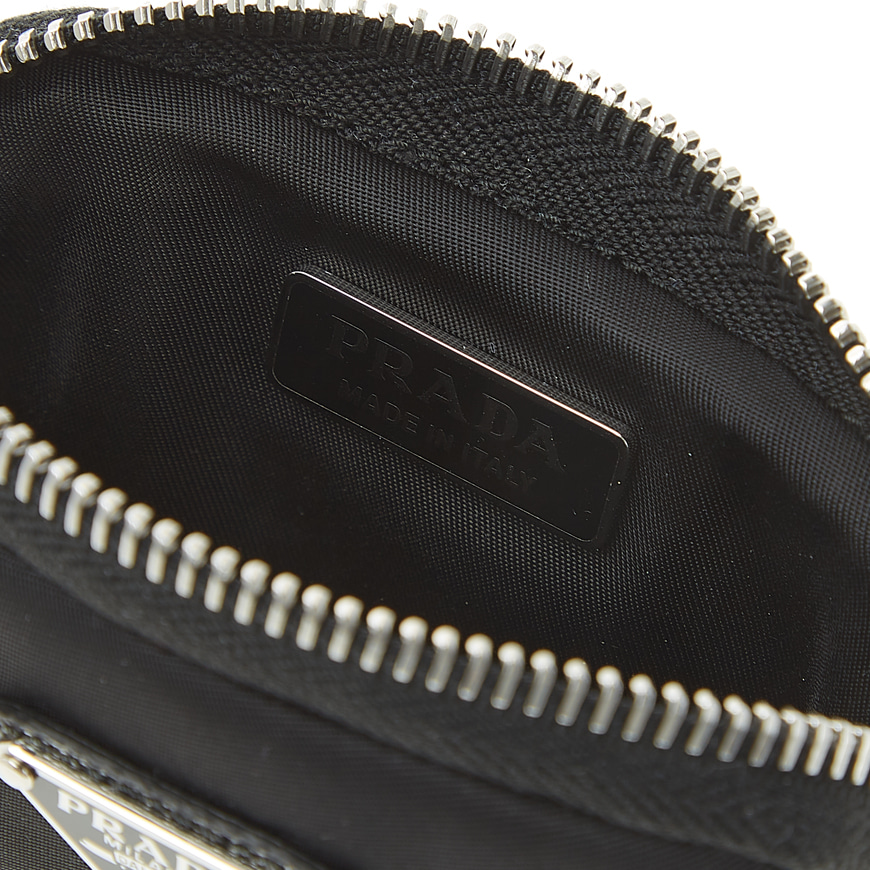 Nylon Pouch Saffiano Leather Belt