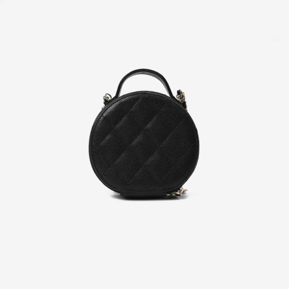 Chanel Small Vanity With Chain Grained Calfskin & Gold Black