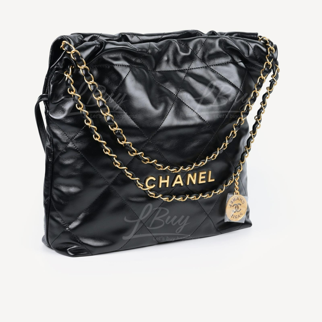 Chanel 22 Small Handbag Gold Black