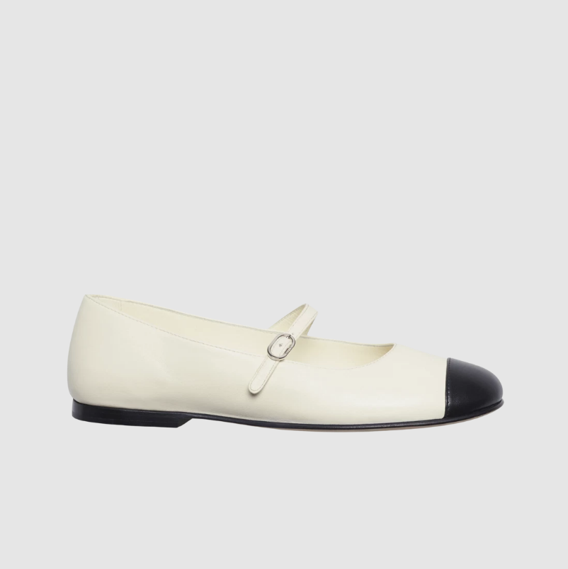 Chanel Ballerina Flat Lambskin & Ivory Black