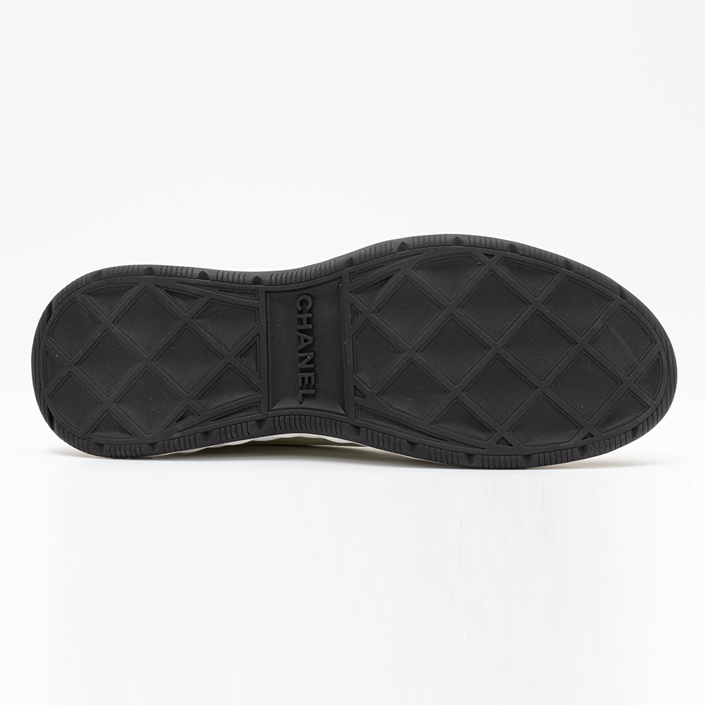 Logo Mixed Fiber White Men's Sneakers 