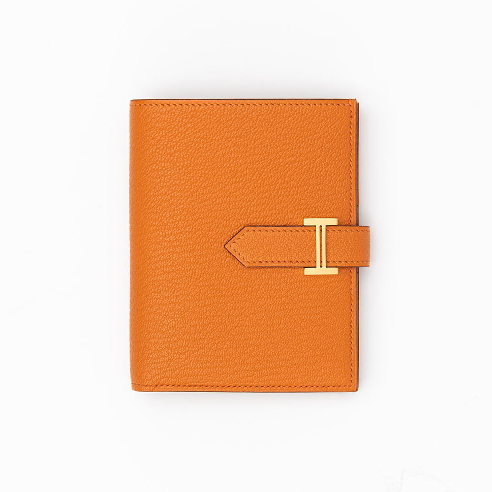 BEARN Orange Compact Half Wallet 