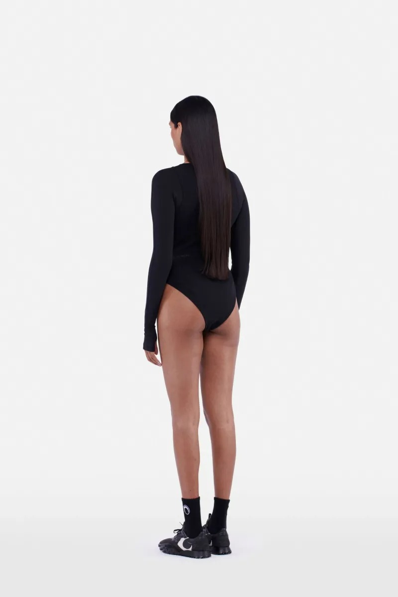 LOW-CUT RIBBED BODYSUIT