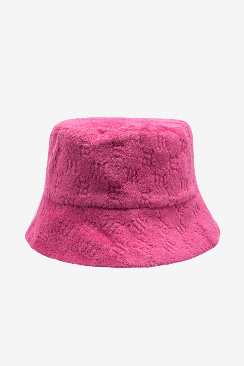 Towelling Monogram Bucket Hat Fuchsia