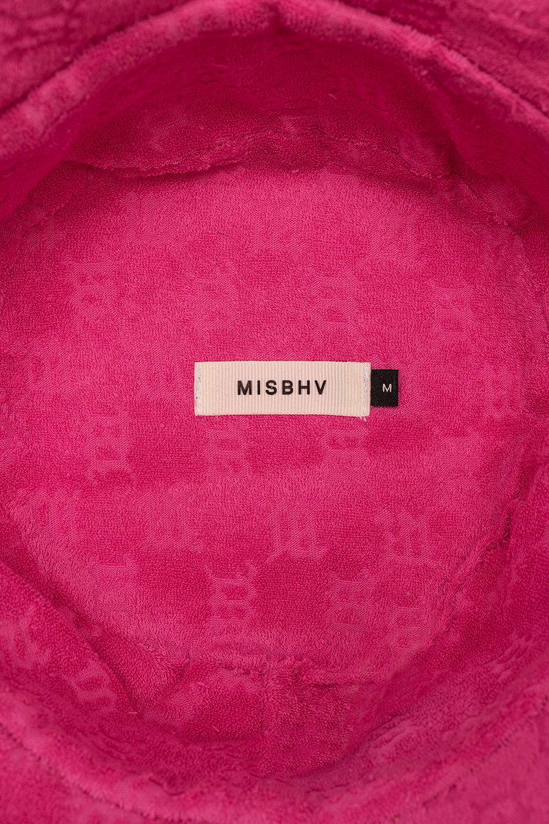 Towelling Monogram Bucket Hat Fuchsia