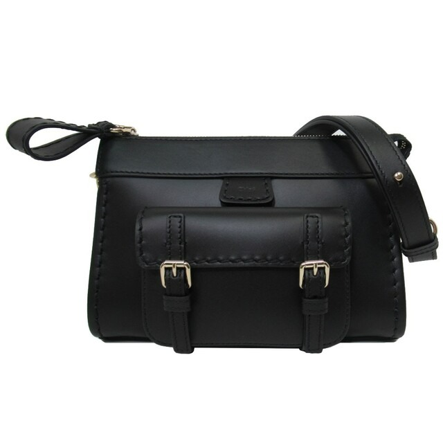  Black leather mini Edith shoulder bag