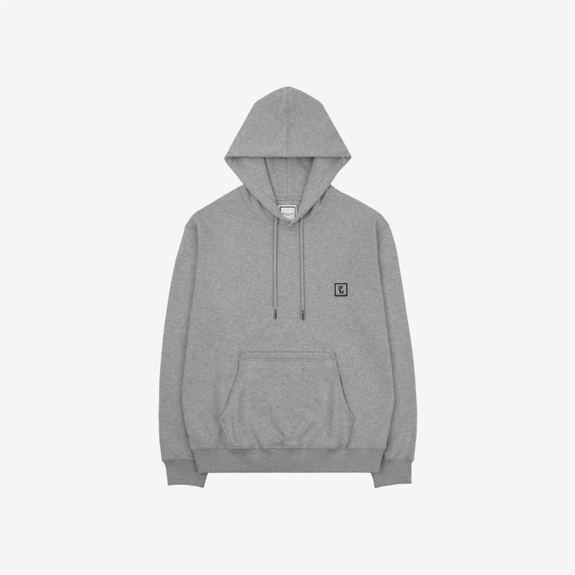 Wooyoungmi Cotton Black Back Logo Hoodie Gray