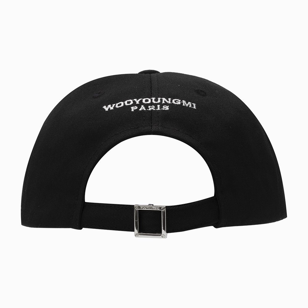 Wooyoungmi White Logo Ball Cap Black