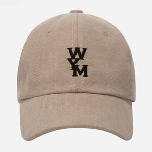 Wooyoungmi Black Logo Ball Cap Beige 