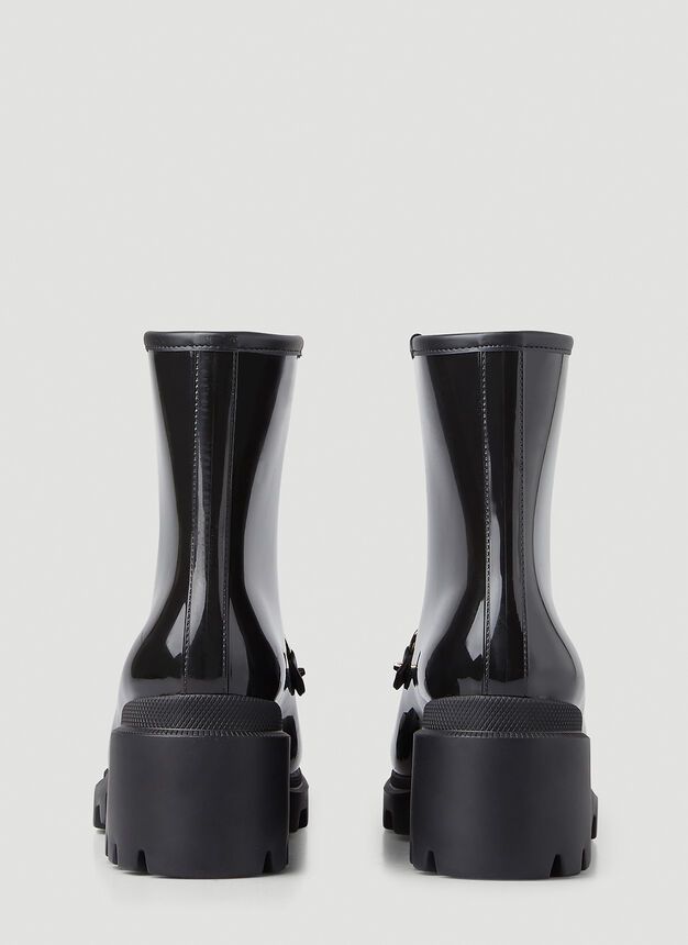 Horsebit Rain Boots in Black