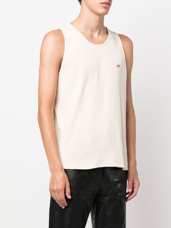 Moon logo cotton tank top 