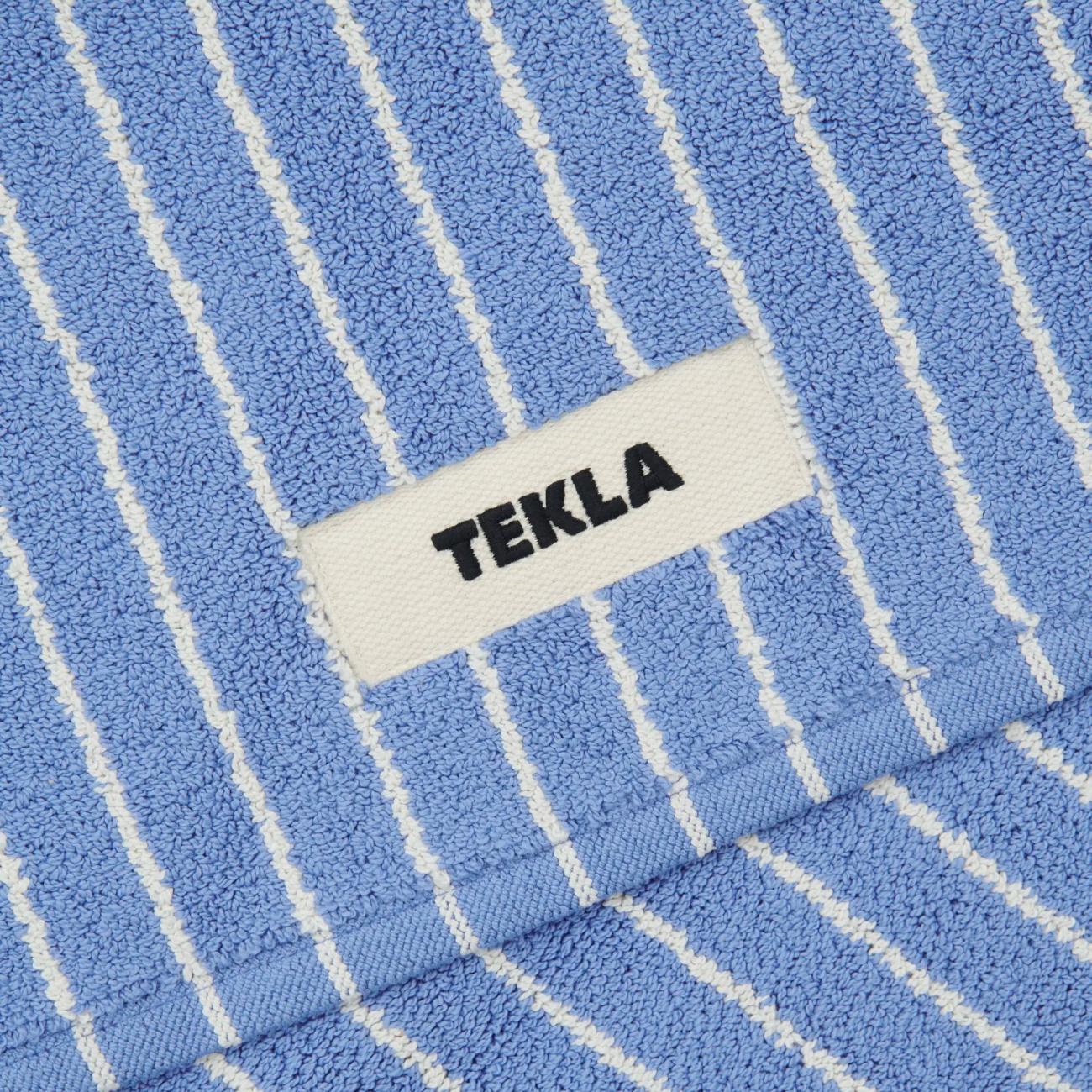 Clear Blue Stripes bath mat