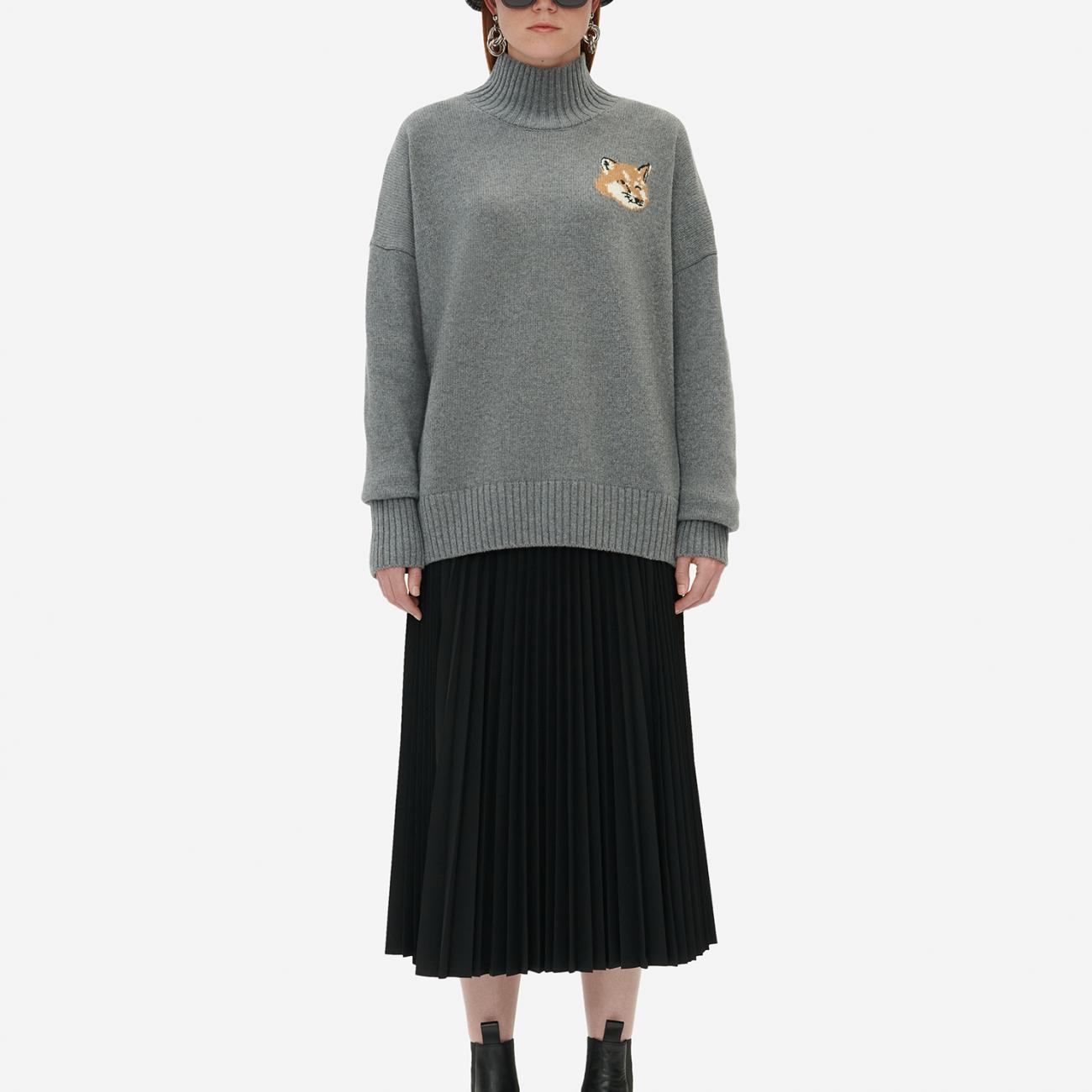 Fox Head Oversize High Neck Pullover