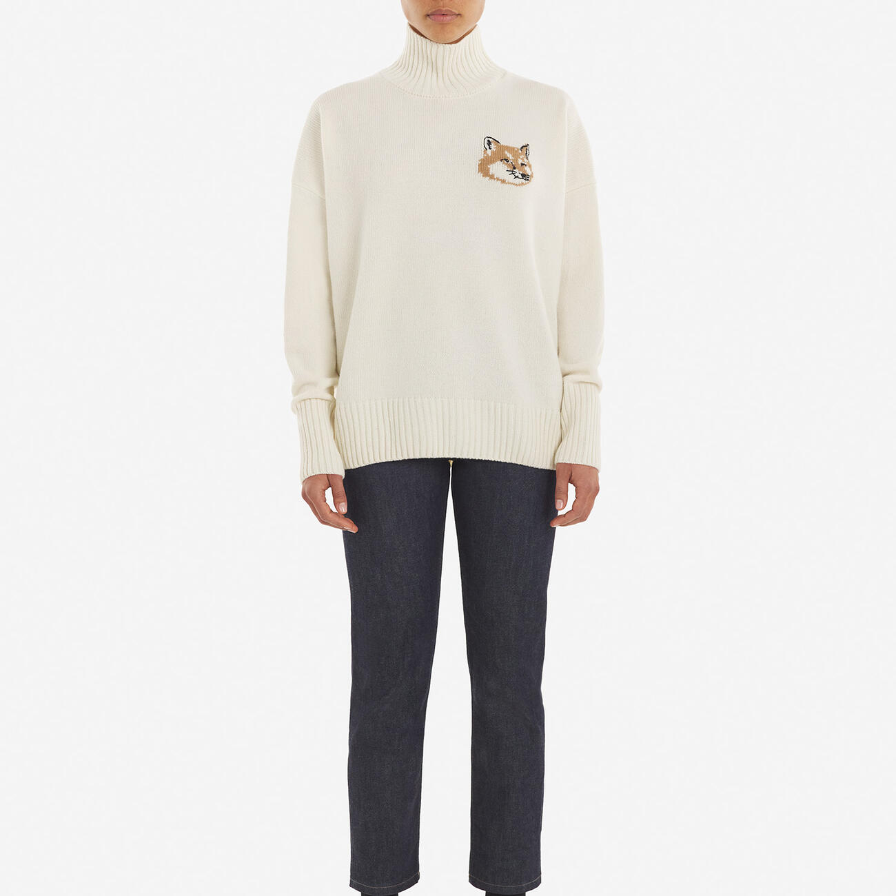 Fox Head Oversize High Neck Pullover