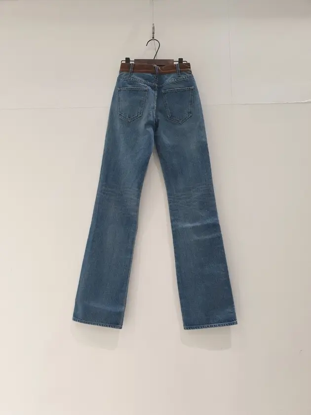 FLARED JEANS IN VALENTINE WASH DENIM TWILL 