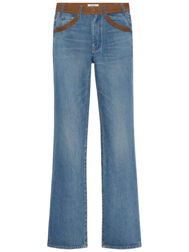 FLARED JEANS IN VALENTINE WASH DENIM TWILL 