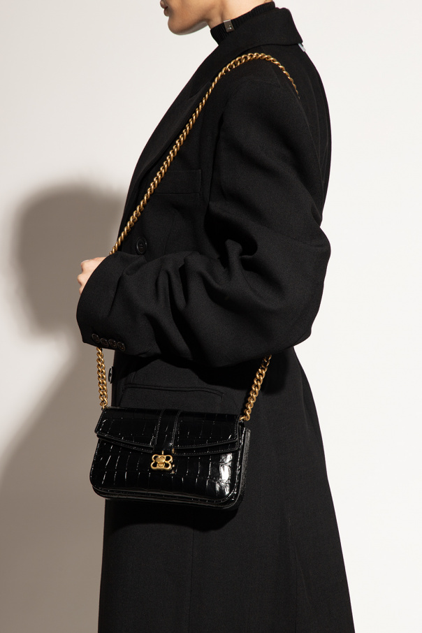 BALENCIAGA BLACK ‘LADY FLAP XS’ SHOULDER BAG